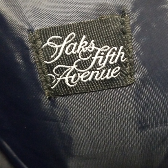 Saks fifth Avenue suede blue handbag - Picture 2 of 3